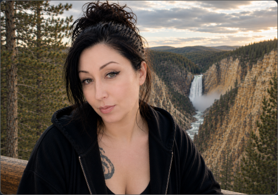 Jeanne at Yellowstone Falls